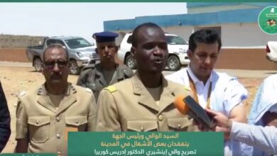 صورة السيد الوالي ورئيس الجهة يتفقدان بعض الأشغال في المدينة  تصريح والي ولاية إينشيري